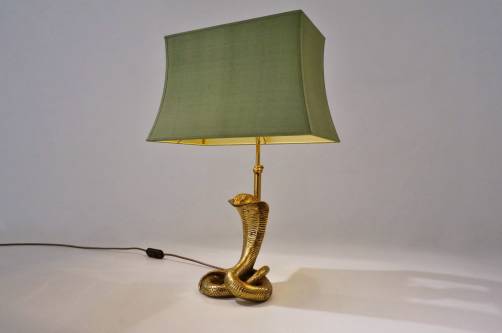 Cobra lamp brass, Maison Jansen, 1970`s ca, French